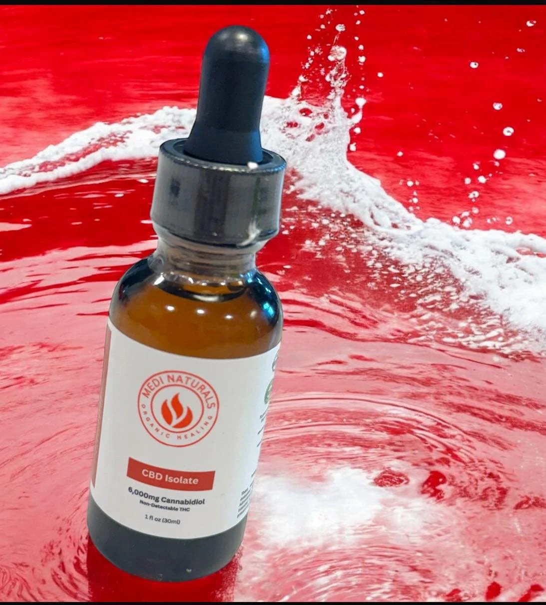 Medi-Naturals 1oz 6,000mg CBD Isolate Tincture – Pure, Lab-Tested, THC-Free CBD Oil